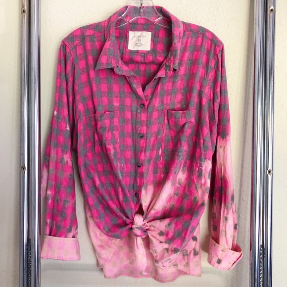 Sonoma Tops - Bleach Dipped Flannel
